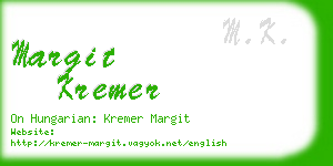margit kremer business card